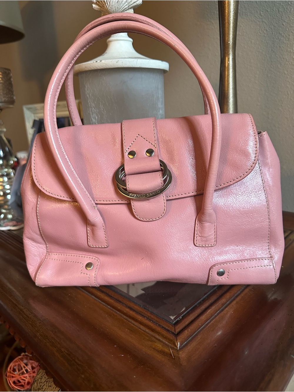 Franco Sarto Pink Leather Top-Handle Satchel